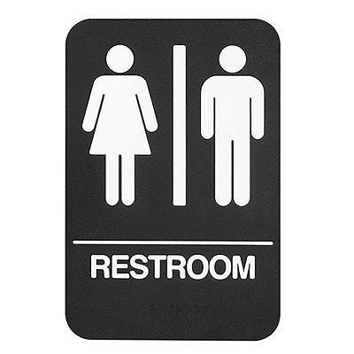 Rockwood BFM686 Unisex Restroom Signage with Braille