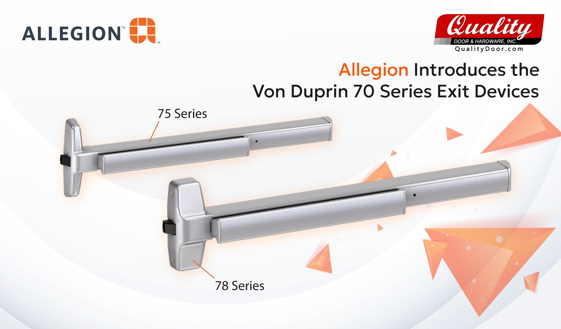 Allegion Introduces Von Duprin 70 Series Exit Devices, Setting New Sta