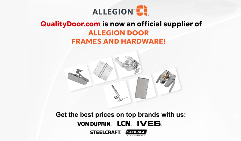 QualityDoor.com is now an official distributor of Allegion Door Frames and Hardware!