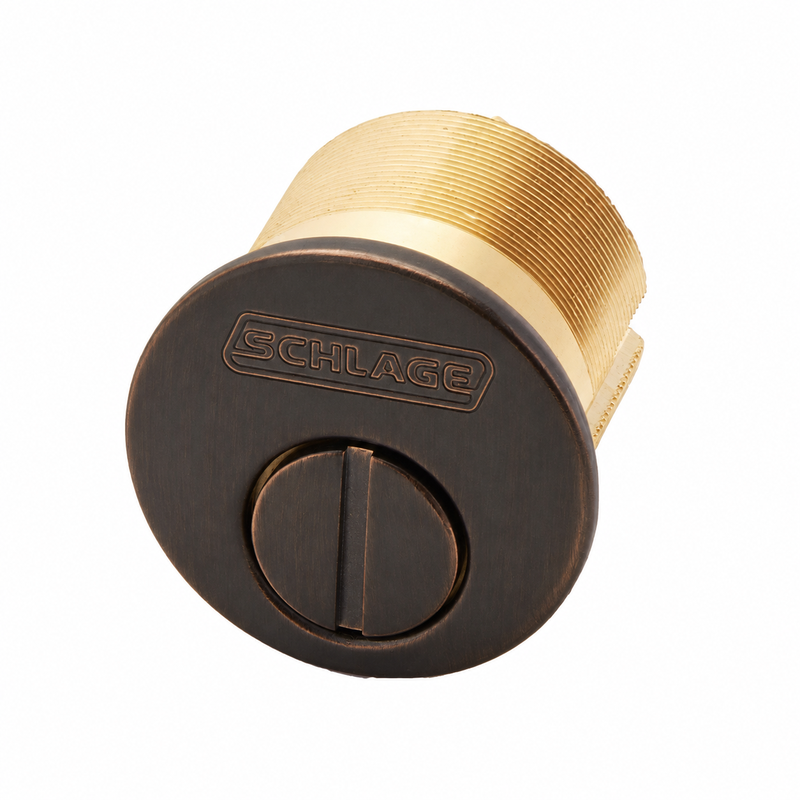 Schlage 09-487-118-613-NH L Series Mortise Cylinder Classroom Turn, 1-1/8 Inches, Turn With Coin Turn, XL12-196 Option, Oil Rubbed Bronze Finish