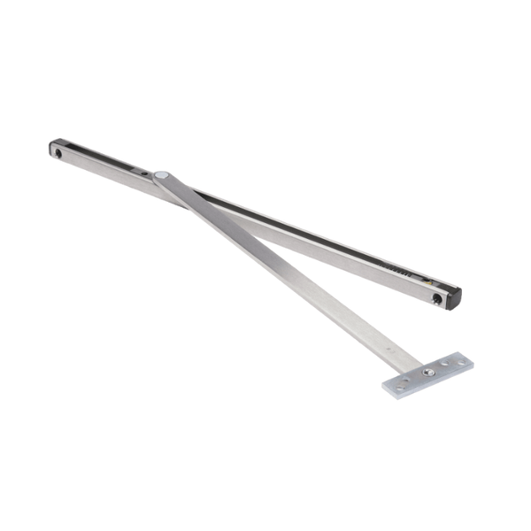Rixson 10-246-630 Overhead Door Stop Surface Mounted, Multi Function, Dr Width Use Butts or Pivots, 24 1/6-30 Inch, Max 110 Deg, 1-3/4 Inch Tk Dr, Non Handed, US32D Satin Stainless Steel Finish