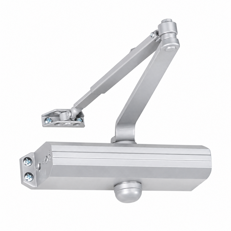 Accentra (Yale) 1104BC-SNB surface mounted non-hold open door closer, Size 4, satin nickel finish