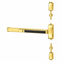 Sargent 12-8715E-84 Fire Rated Surface Vertical Rod Exit Device, Exit Only, 32" Device, 84" Door Height, Less Trim, Less Dogging — US3-605 Bright Brass, RHR Right Hand Reverse