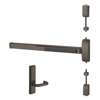 Sargent 12-8715-F-ETJ-96 Fire Rated Surface Vertical Rod Exit Device, Passage Function, For 33-36 Inch Width, 96 Inch Height Door, Less Dogging, US10B-613 Oil Rubbed Bronze
