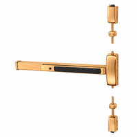 Sargent 12-8715G-96 Fire Rated Surface Vertical Rod Exit Device, Exit Only, 48" Device, 96" Door Height, Less Trim, Less Dogging — US9-611 Polished Brass, RHR Right Hand Reverse