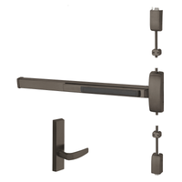 Sargent 12-8715-G-ETB-84 Fire Rated Surface Vertical Rod Exit Device, Passage Function, For 43-48 Inch Width, 84 Inch Height Door, Less Dogging, US10B-613 Oil Rubbed Bronze