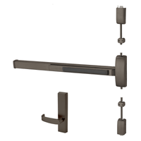 Sargent 12-8715-J-ETL-96 Fire Rated Surface Vertical Rod Exit Device, Passage Function, For 37-42 Inch Width, 96 Inch Height Door, Less Dogging, US10B-613 Oil Rubbed Bronze