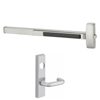 Sargent 12-8813-J-ETJ Fire Rated Rim Exit Device, Classroom Function, For 37-42 Inch Width Door, Less Dogging, Less Cylinder, US32D-630 Satin Stainless Steel