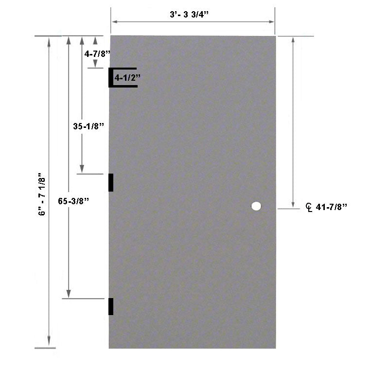 3-4 x 6-8 18 Gauge PolyStyrene Core - 161 Prep Cylindrical Lock