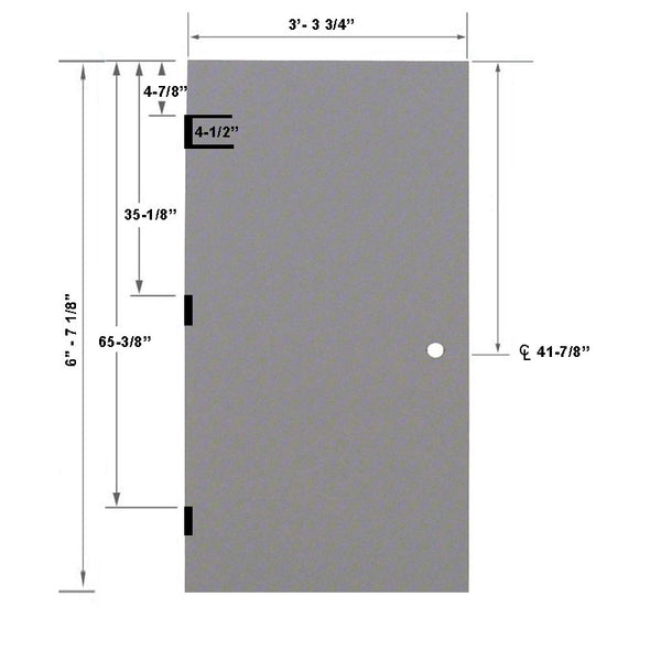 3-4 x 6-8 18 Gauge PolyStyrene Core - 161 Prep Cylindrical Lock