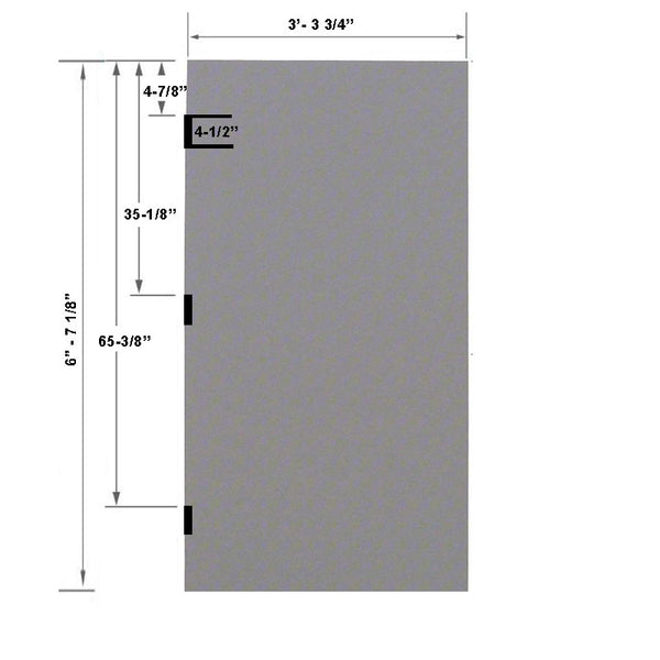 3-4 x 6-8 18 Gauge PolyStyrene Core - FBA/RP Re-enforced Panic Bar