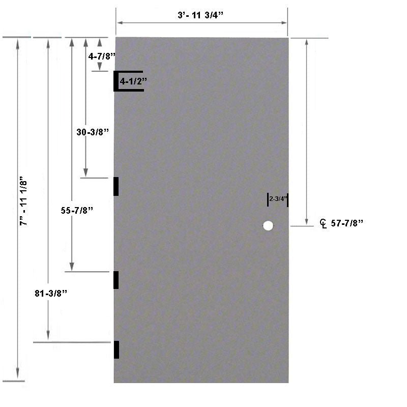 4-0 x 8-0 18 Gauge Honeycomb Core - 161 Prep Cylindrical Lock