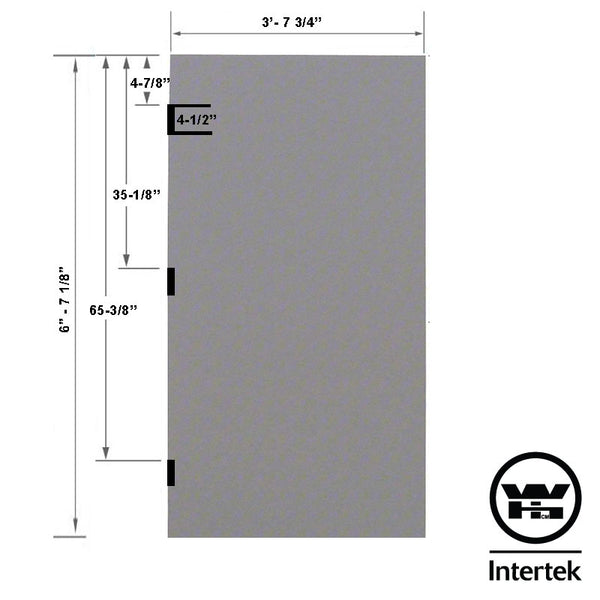 Fire Rated 3-8 x 6-8 18 Gauge Honeycomb Core - FBA/RP Re-enforced Panic Bar