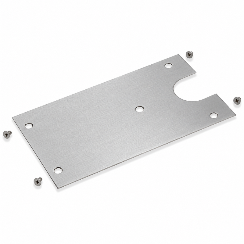 Rixson 204050 Floor Closer Floor Plate with Screws, For 20 Series, US26D-626 Satin Chrome
