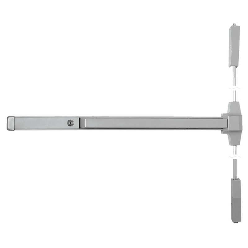 Falcon 20-V-EO-3-689 20 Series Surface Vertical Rod Exit Device, Exit Only, Less Trim, 36" Device, SP28 Aluminum Painted Finish