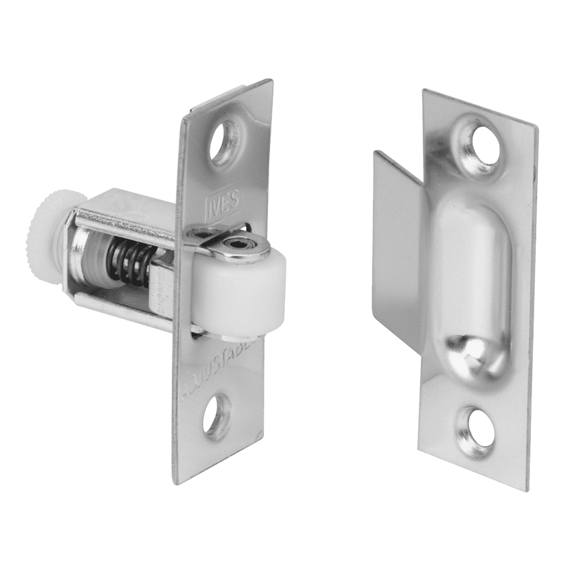 Ives 336B26D Brass Adjustable Roller Catch, Satin Chrome - Default Title