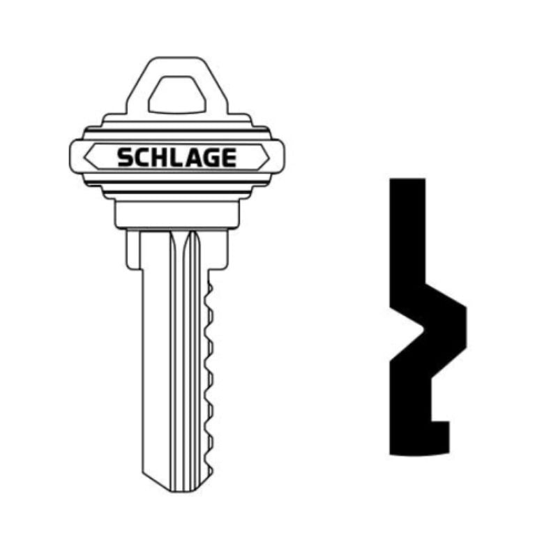 102 Key Schlage 35-102-L Emergency Key Blank, Embossed Both Sides, L Keyway