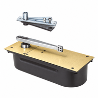 Rixson 4090A Heavy Duty Double Acting Center Hung Floor Closer, Hold Open, US4-606 Satin Brass