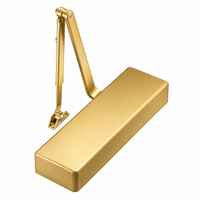 Accentra (Yale) 4420 689 aluminum finish door closer, stop only, non-hold open, size 1-6 with full cover arm