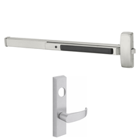 Sargent 55-8813-G-ETP Rim Exit Device, Classroom Function, Request To Exit, For 43-48 Inch Width Door, Hex Key Dogging, Less Cylinder, US32D-630 Satin Stainless Steel