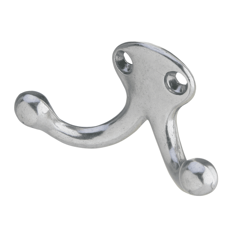 Ives 582 B26D Double Wardrobe Hook Satin Chrome - Default Title