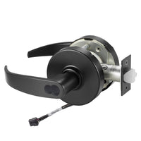 Sargent 60-RX-10XG05-LP-24V BSP black cylindrical lever lock with request to exit, LFIC core, and latch