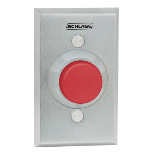 Schlage Electronics 621RD 1-1/4 Inch Button, Single Gang, Red, Momentary Pushbutton SPDT
