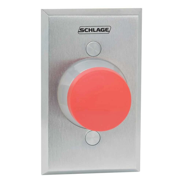Schlage Electronics 623RD 1-5/8 Inch Mushroom Button, Single Gang, Red