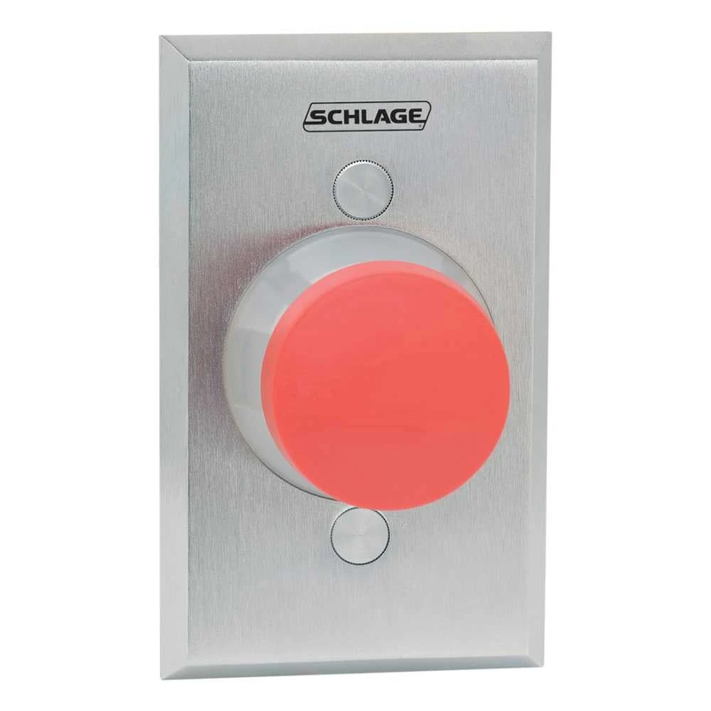 Schlage Electronics 623RD 1-5/8 Inch Mushroom Button, Single Gang, Red