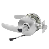 Sargent 70-RX-10XG05-LB-12V US26D satin chrome cylindrical lock, request to exit, SFIC less core, LB lever