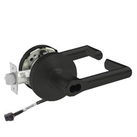 Sargent 70-RX-10XG37-LMW-24V-BSP black classroom cylindrical lock, request to exit, LMW lever, less core