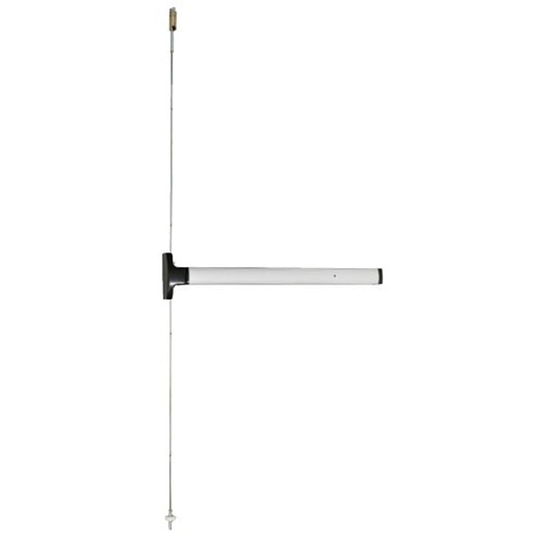 Falcon 1692-NL-OP-3-628 Concealed Vertical Rod Pushpad Exit Device, Night Latch/Hold Back, C Keyway Cylinder, 36" Device, Clear Anodized Aluminum Finish