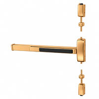 Sargent 8715F-96 Surface Vertical Rod Exit Device, Exit Only, 36" Device, 96" Door Height, Less Trim, Hex Key Dogging — US9-611 Polished Brass, LHR Left Hand Reverse
