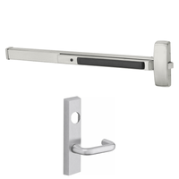 Sargent 8813-J-ETJ Rim Exit Device, Classroom Function, For 37-42 Inch Width Door, Hex Key Dogging, Less Cylinder, US32D-630 Satin Stainless Steel