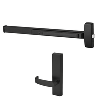 Sargent 8873-F-ETL-12V Electrified Rim Exit Device, Fail Safe Power Off Unlocks Lever, No Cylinder, For 33-36 Inch Width Door, Hex Key Dogging, BSP Black Suede Powder Coat