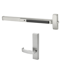 Sargent 8873-F-ETL-12V Electrified Rim Exit Device, Fail Safe Power Off Unlocks Lever, No Cylinder, For 33-36 Inch Width Door, Hex Key Dogging, US32D-630 Satin Stainless Steel