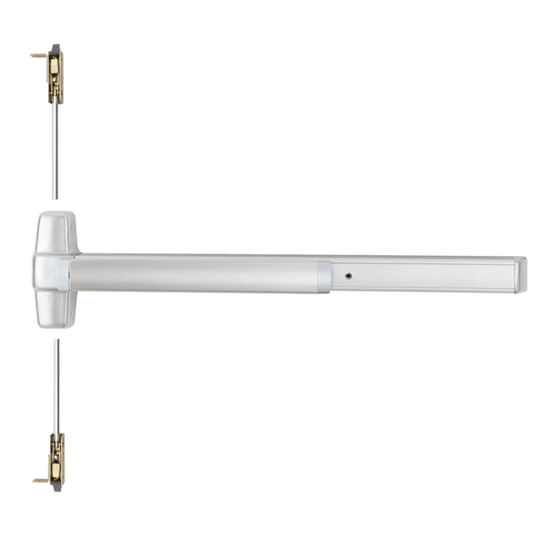Von Duprin 9847NL-OP-3 Concealed Vertical Rod Exit Device, Nightlatch Function, 36 Inch Device, 80-100 Inch Door Height, US26D-626 Satin Chrome