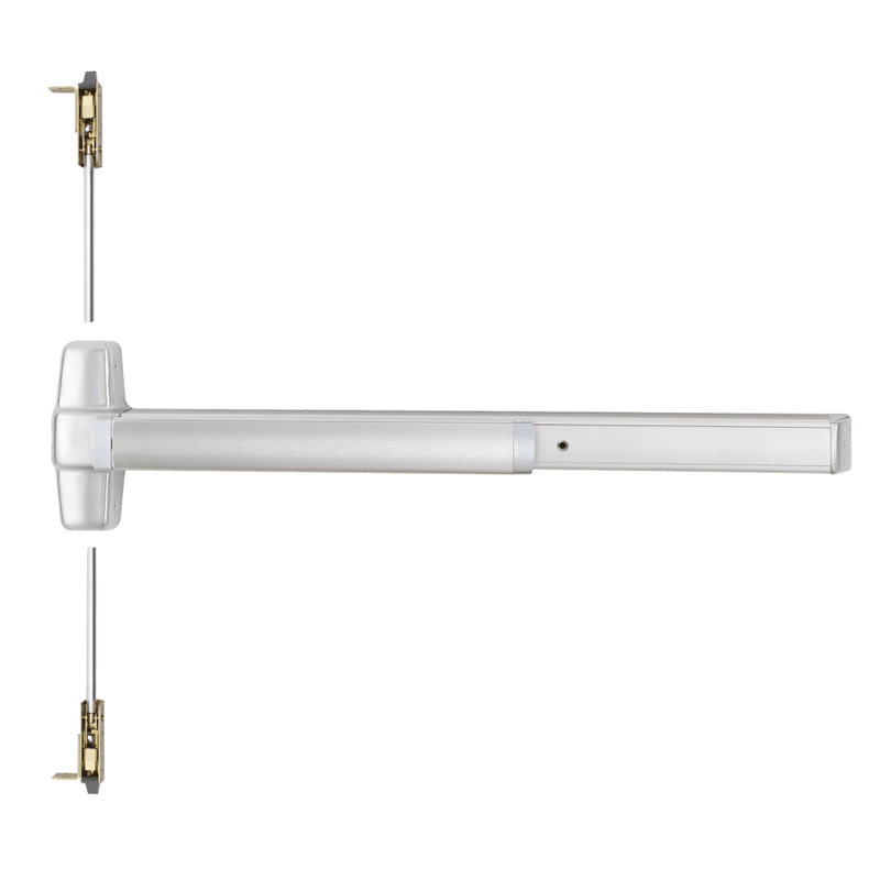Von Duprin 9847NL-OP-3 Concealed Vertical Rod Exit Device, Nightlatch Function, 36 Inch Device, 80-100 Inch Door Height, US26D-626 Satin Chrome