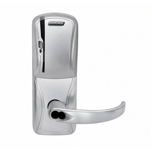 Schlage Electronics AD400CY70MSSPA Electronic Push Button Locks, Sparta Lever, US26D-626 Satin Chrome