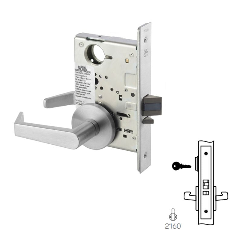 Accentra (Yale) AUR8891FL-12VDC-626-REX-LC Electric Mortise Lock, Outs