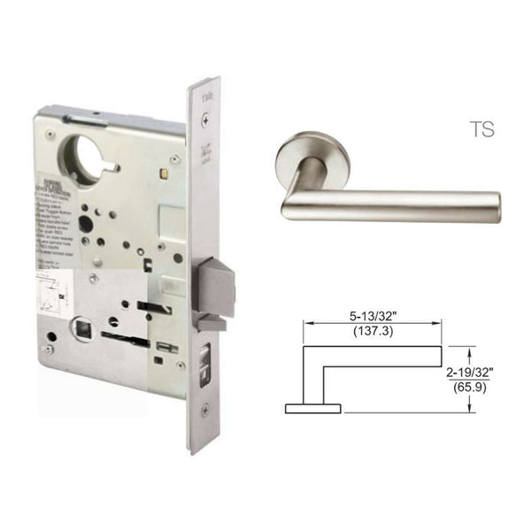 Accentra (Yale) TSR3-8805RL-626-LC Storeroom Or Closet Mortise Lock, S