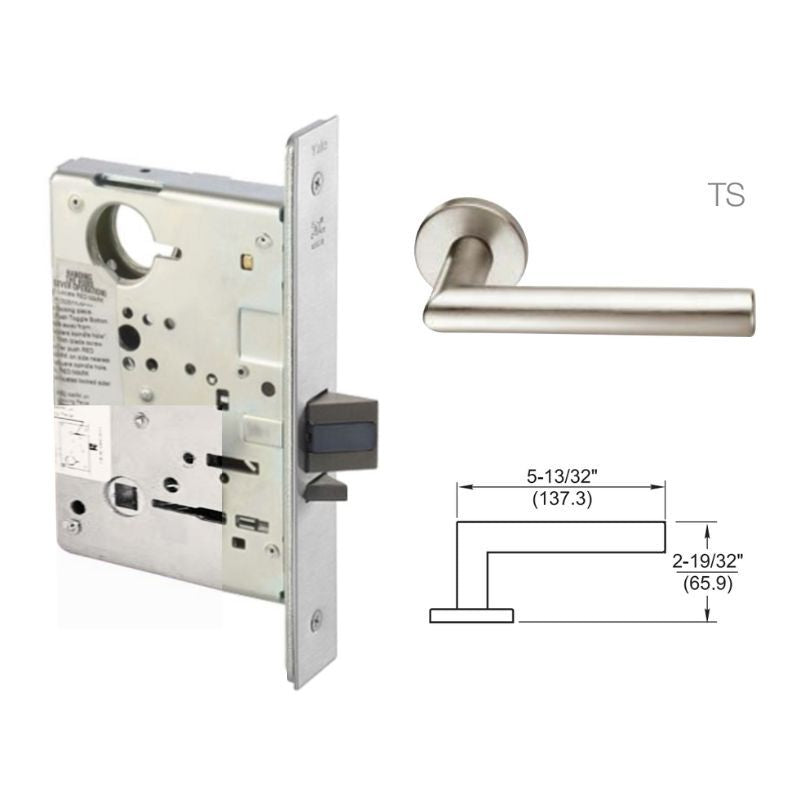 Accentra (Yale) TSR3-8808RL-626-LC Classroom Or Closet Mortise Lock, S