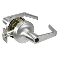 Accentra AU5305 US26D storeroom cylindrical lockset, AU lever, satin chromium finish with less cylinder prep