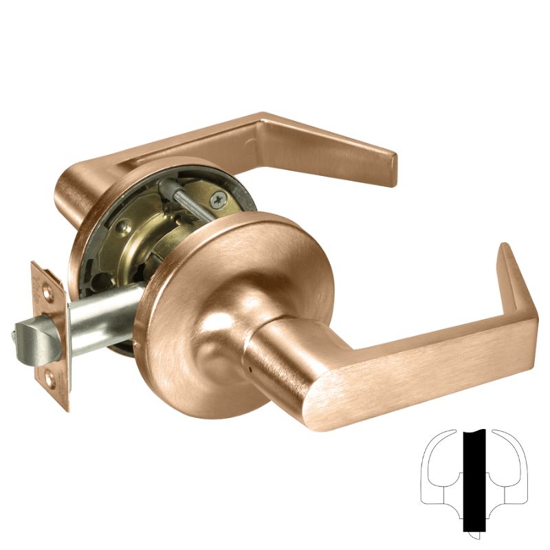 Accentra (Yale) AU5401LN Passage/Closet Latch Cylindrical Lock, Non-Ke