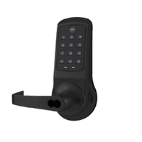 Accentra Yale NTB613-NR Nextouch pushbutton keypad cylindrical lock, BSP black suede powder coat lever trim