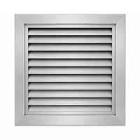 Air Louvers 800A1-SS Metal Door Louver with Inverted "Y" Blades Self-attaching, 20 gauge stainless steel, #4 finish