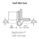Best BB852F-5 x 6-USP Half Surface Triple Weight Concealed Bearing Prison Hinge, With Fasteners, Prime Coat Gray