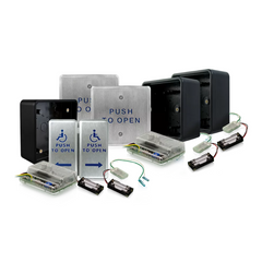 BEA Vestibule Package 900, Activation Push Plates, Surface mounting Boxes, 900MHZ Transmitters, Receivers