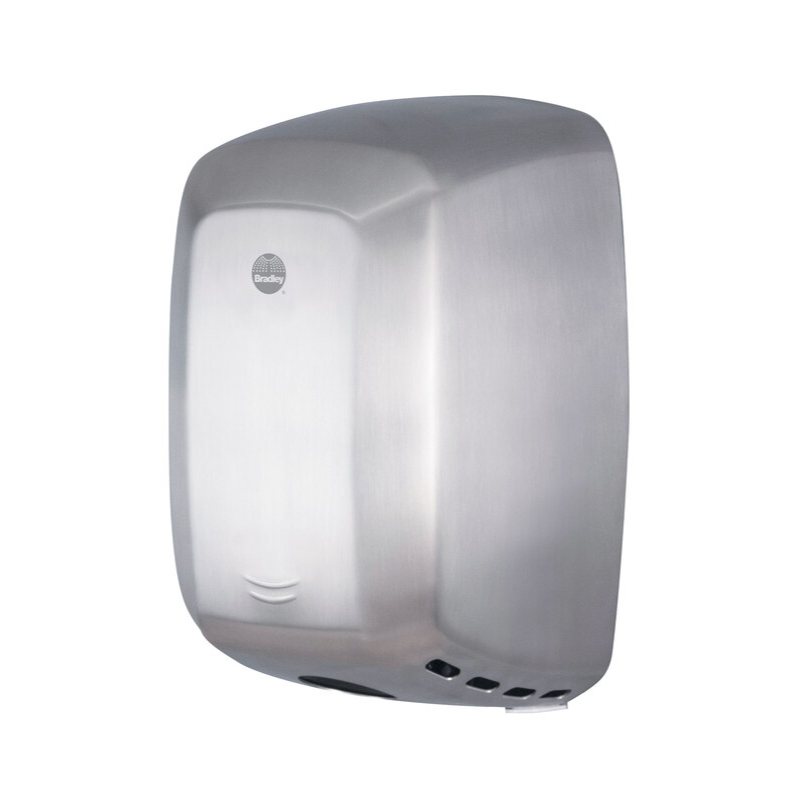 Bradley 2901-2874 Aerix surface-mounted hand dryer, stainless steel finish with curved cover