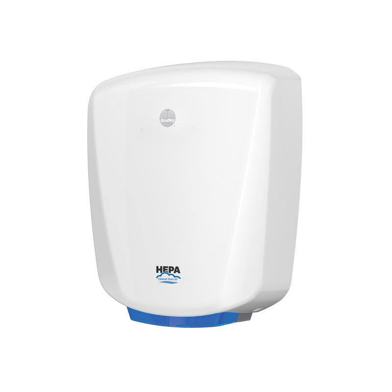 Bradley 2923-28W001 Aerix High Speed Hand Dryer, Surface Mounted, Aluminum, White Epoxy Finish